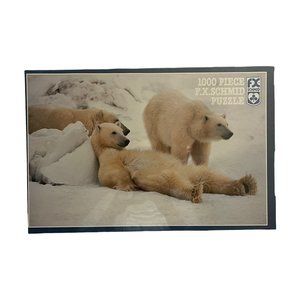 NIB FX Schmid Vintage 1000 Pc Bad Boys of the Arctic Polar Bear 26.5 X 17 Puzzle